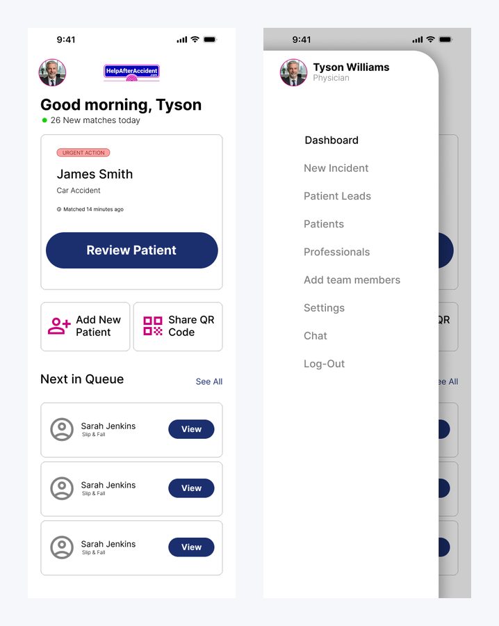 Component breakdown showing onboarding screen states and design system elements